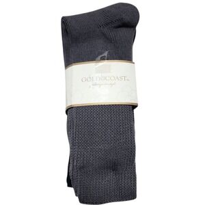 Gold Coast Gray Socks Men's Crew Socks Cotton Blend Soft Comfort Shoe Size 6-12